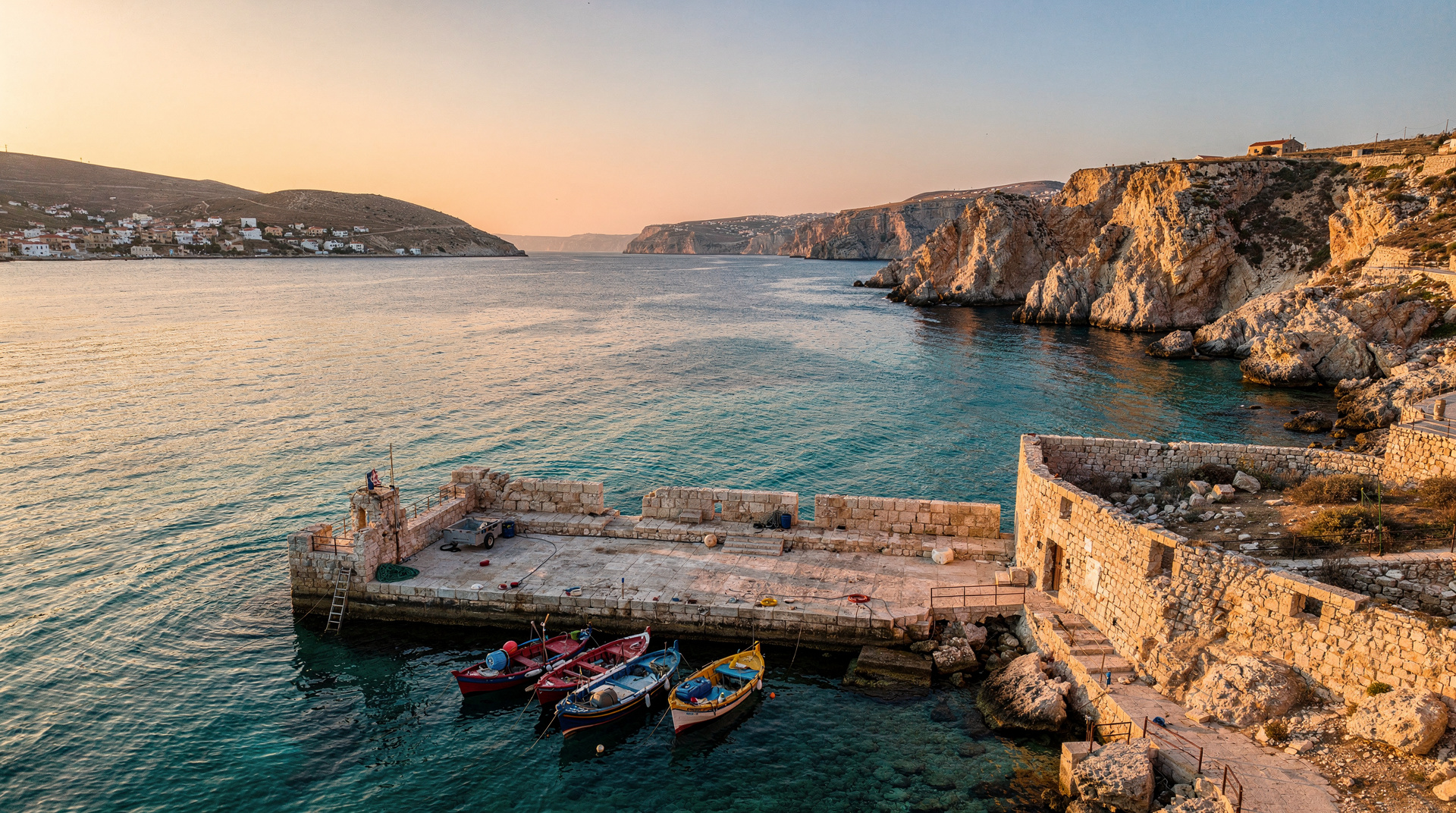 Cyprus coast at sunset